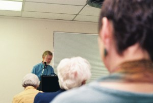 Dick Thomas reads at the event in 2013.  Photo by Susan Gomez